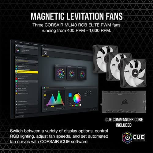 Corsair iCUE H170i Elite LCD Display CPU Liquid Cooler (Black)